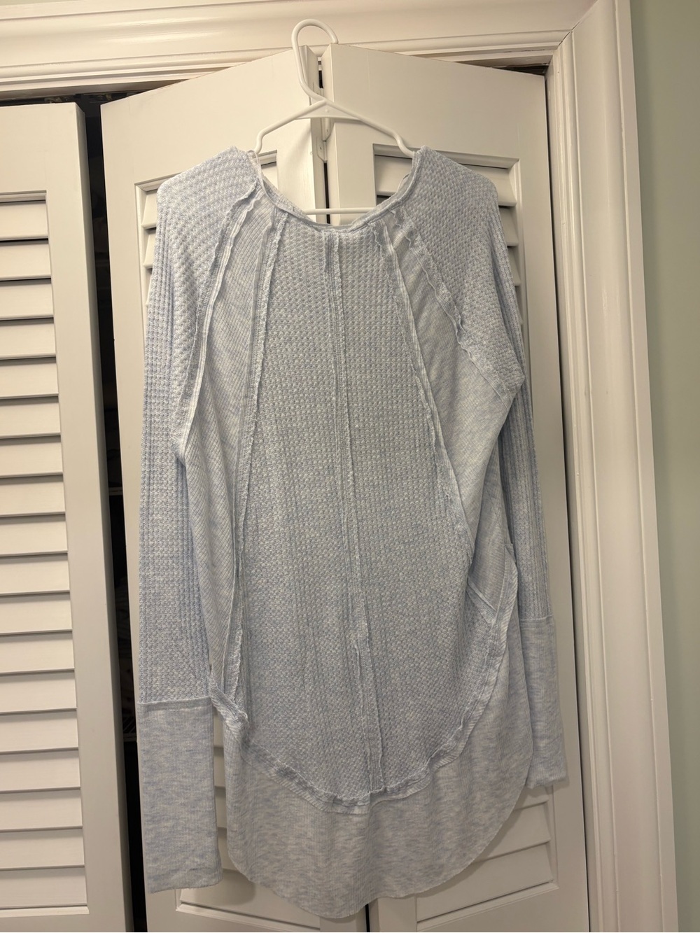 Free People Catalina Thermal Tunic Cloud Heather Size Small - Picture 5 of 6